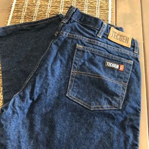 Tecgen mens denim FR pants, size 38x30, never worn
